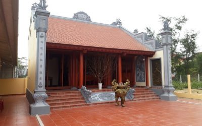 Thi công nhà thờ họ Nguyễn ở Ninh Bình